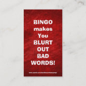 Bingo Fun Cartoon Mini Doodle-kaart Visitekaartje (Achterkant)