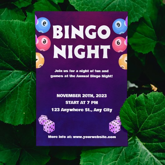 Bingo Fun Night Invite Fondsenwerving Kaart