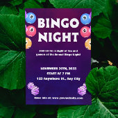 Bingo Fun Night Uitnodigen Fondsenwerving Kaart