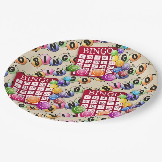 Bingo Fun Papieren Bordje (Gekanteld)