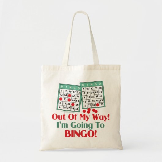 Bingo Funny Gezegde Tote Bag (Voorkant)