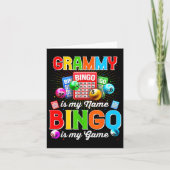 Bingo Funny Grammy Is My Name Bingo Is My Game Xma Kaart (Voorkant)