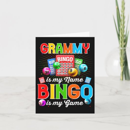 Bingo Funny Grammy Is My Name Bingo Is My Game Xma Kaart (Voorkant)