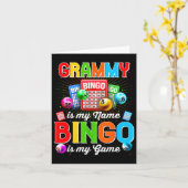 Bingo Funny Grammy Is My Name Bingo Is My Game Xma Kaart (Gele Bloem)