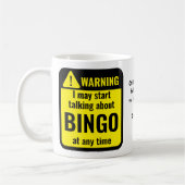 Bingo Funny Personalized Warning Koffiemok (Links)