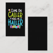 Bingo Funny Player maakt me Holler Visitekaartje (Voorkant / Achterkant)