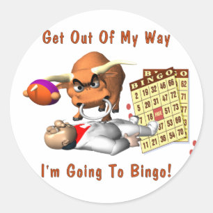 Bingo: Ga uit mijn weg Ronde Sticker
