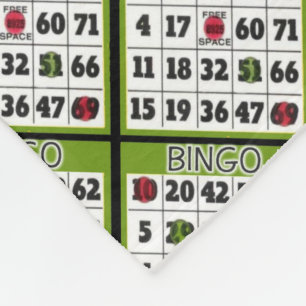 Bingo Gambling card fleece deken