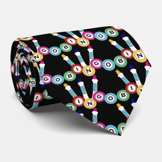 Bingo Gambling leuk stropdas (Opgerold)