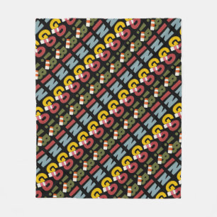 Bingo Gambling word art fleece deken