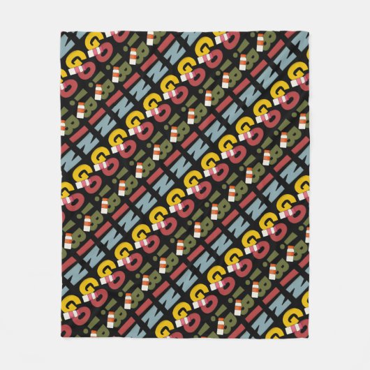 Bingo Gambling word art fleece deken (Voorkant)