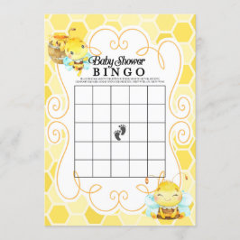 Bingo Game bije Baby shower Kaart