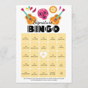 Bingo game Birthday party fiesta Kaart