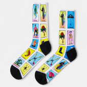 Bingo Game Cards, Spanish Crew Socks Sokken (Links)