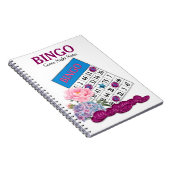 Bingo Game Night Notes Roze Flowers Notitieboek (Rechterzijde)