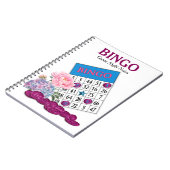 Bingo Game Night Notes Roze Flowers Notitieboek (Linkerzijde)