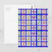 Bingo Game Patronen Groot Net Briefkaart (Voorkant / Achterkant)