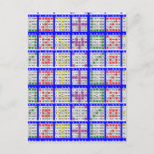 Bingo Game Patronen Groot Net Briefkaart (Voorkant)