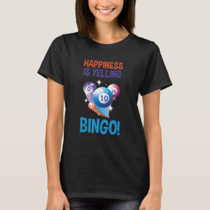 Bingo Geluk roept bingoballen Lucky Bingo T-shirt