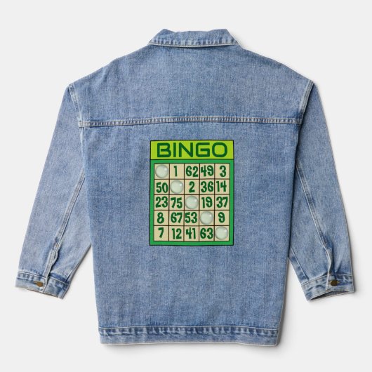 Bingo gepersonaliseerd denim jacket (Achterkant)