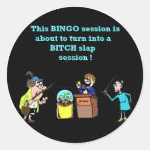 Bingo ging slecht ronde sticker