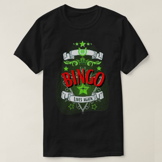 Bingo gokken winnaar leeft weer t-shirt (Design voorkant)
