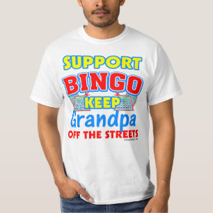 Bingo Grandpa Funny Saying-ondersteuning T-shirt