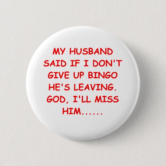 BINGO-grap Ronde Button 5,7 Cm (Voorkant)