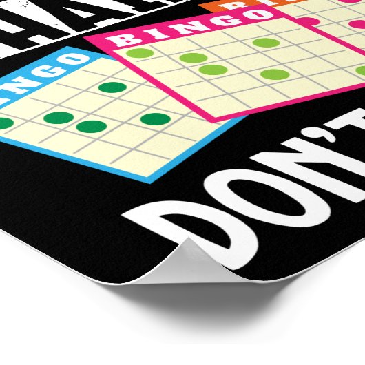 Bingo Hair geeft niet om grappig gokken Poster (Hoek)