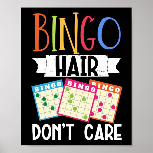 Bingo Hair geeft niet om grappig gokken Poster (Voorkant)