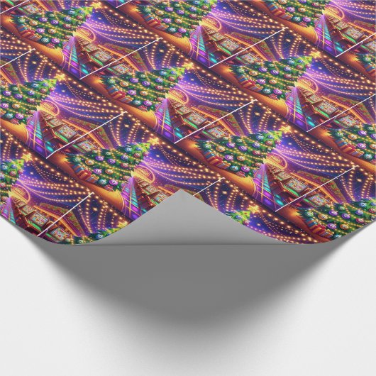 Bingo Hall Kerstboom met bingoballen Cadeaupapier (Hoek)