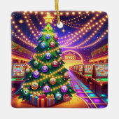 Bingo Hall Kerstboom met bingoballen Keramisch Ornament (Voorkant)