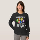 Bingo Happiness Is Yelling Bingo Raglan Baseball T-shirt (Voorkant volledig)