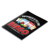 Bingo Happiness Mannen Vrouwen Funny Bingo Player Notitieboek (Linkerzijde)