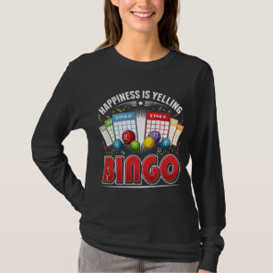 Bingo Happiness Mannen Vrouwen Funny Bingo Player T-shirt