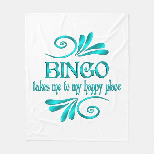 Bingo Happy Place Fleece Deken (Voorkant)