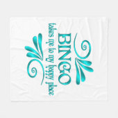 Bingo Happy Place Fleece Deken (Voorkant (Horizontaal))