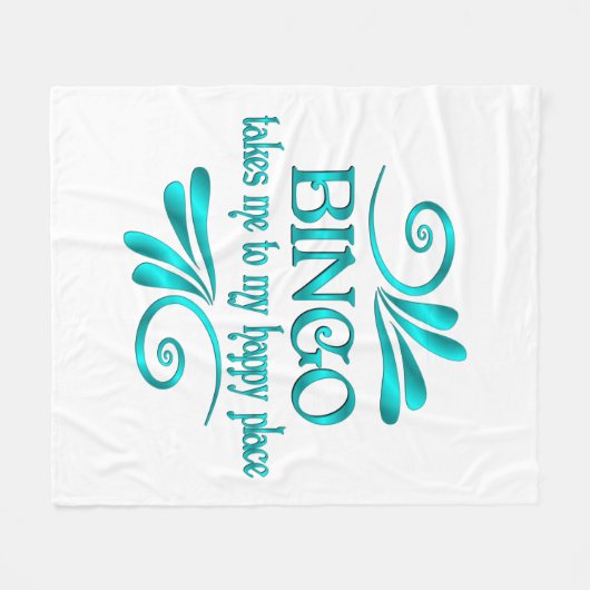 Bingo Happy Place Fleece Deken (Voorkant (Horizontaal))