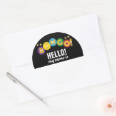 Bingo Hello Name Tag Ronde Sticker (Envelop)