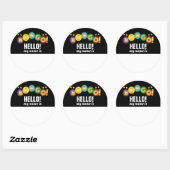 Bingo Hello Name Tag Ronde Sticker (Vel)