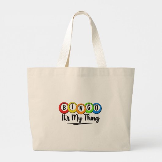 Bingo, het is mijn ding grote tote bag (Achterkant)
