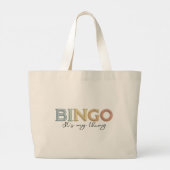 Bingo, het is mijn ding - pastel grote tote bag (Achterkant)