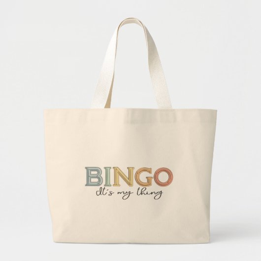Bingo, het is mijn ding - pastel grote tote bag (Voorkant)