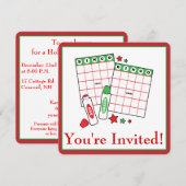 Bingo Holiday Party Kaart (Voorkant / Achterkant)