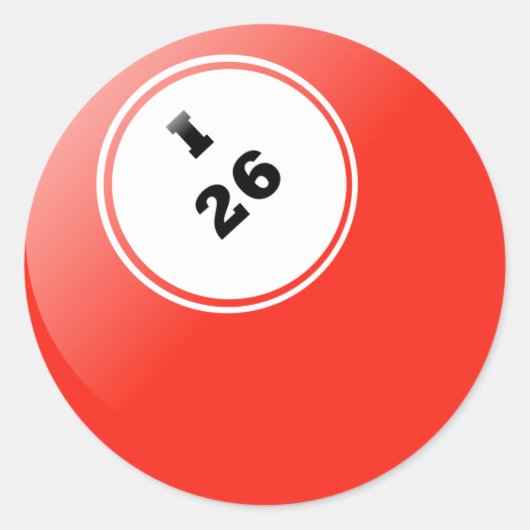Bingo I-26 Sticker (Voorkant)