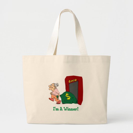 Bingo - Ik ben een winnaar Grote Tote Bag (Voorkant)
