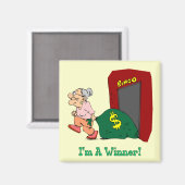 Bingo - Ik ben een winnaar Magneet (Voorkant / Achterkant)