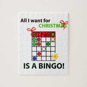 BINGO Ik wil een bingo voor Kerstmis. Legpuzzel