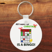 BINGO Ik wil een bingo voor Kerstmis. Sleutelhanger (Voorkant)