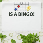 BINGO Ik wil een bingo voor Kerstmis. Theedoek (Gevouwen)